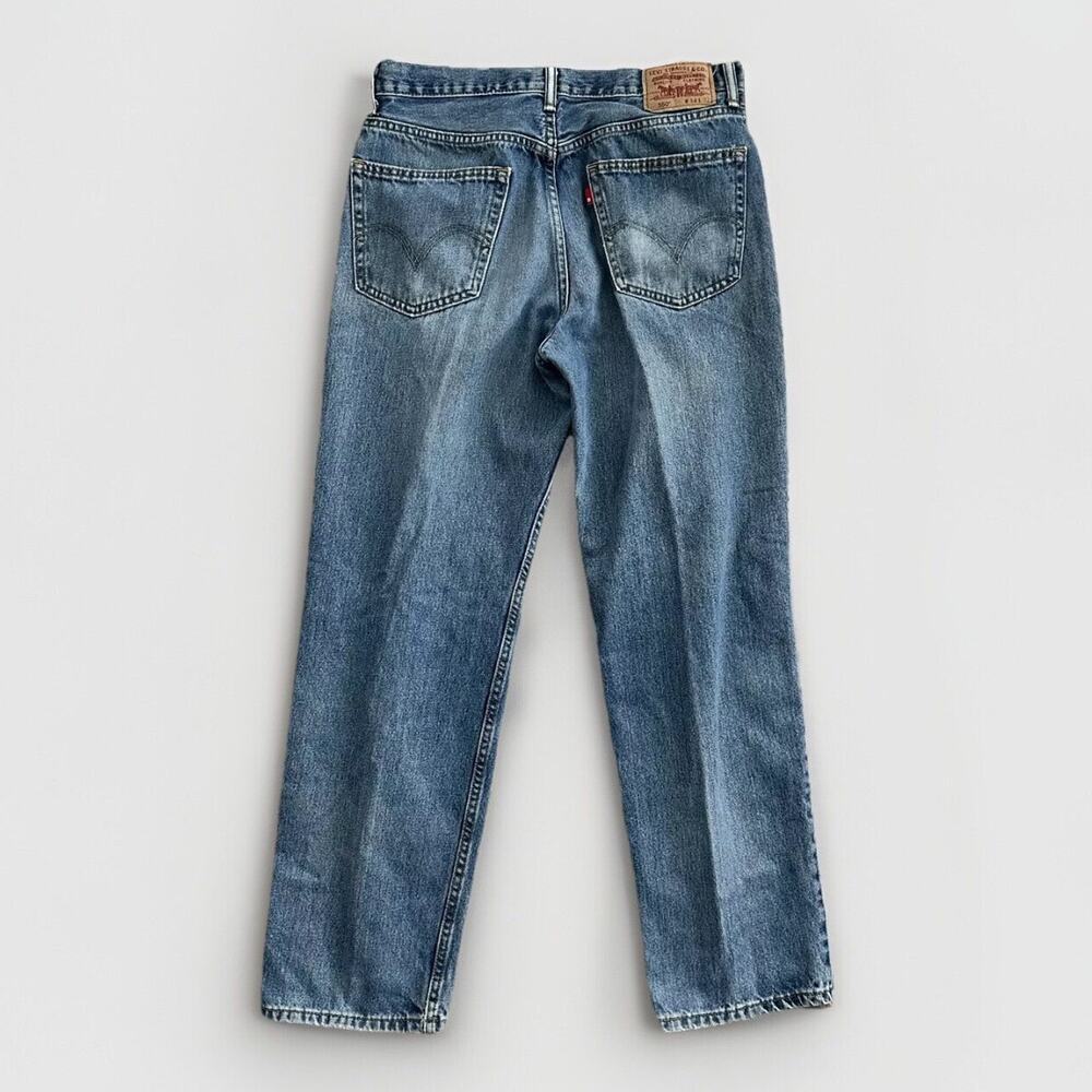 Vintage Levis 550 Jeans Mens 34x32 Relaxed Straight Blue Denim Blank Tab Grunge